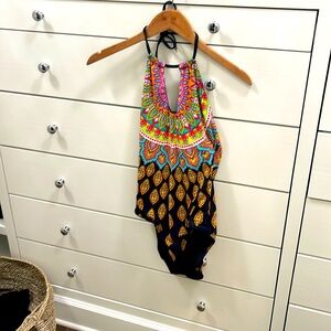 Trina Turk one piece print size 10
